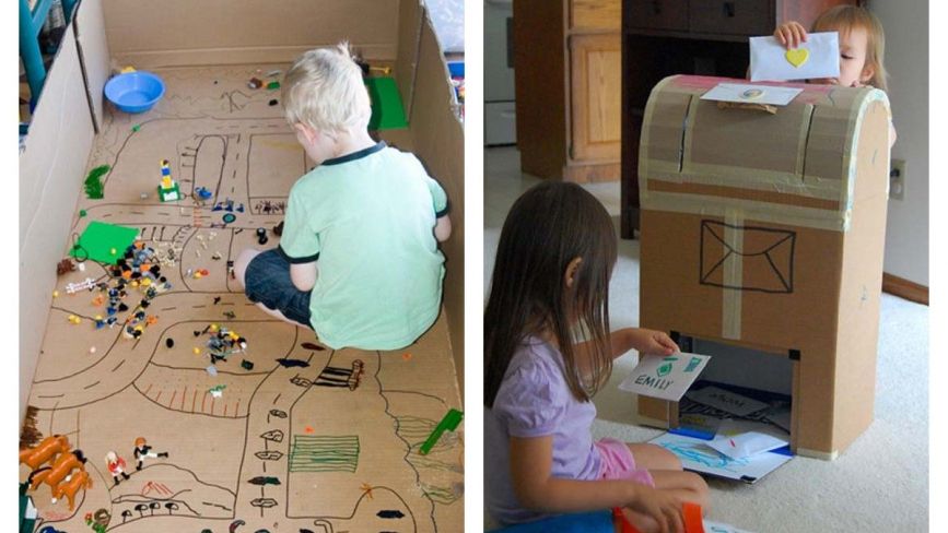 Вісім способів ощасливити дитину за допомогою картонної коробки
