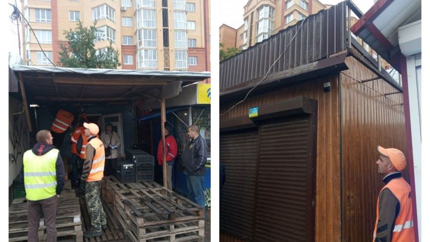 У Тернополі на Тернавського демонтували ще два кіоски (ФОТО)