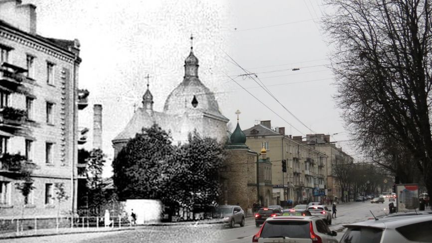 Поруч була кіноафіша та сквер: як змінилась церква Різдва Христового у Тернополі
