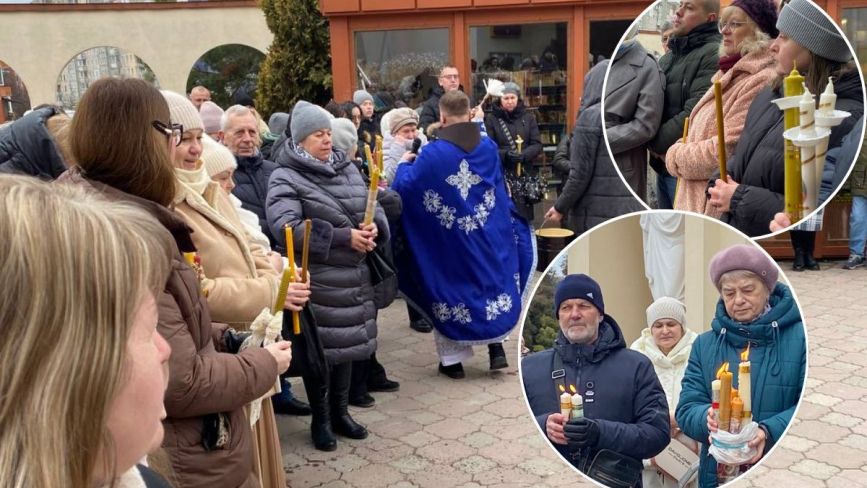 Як тернополяни освячували свічки на Стрітення у церкві святого Петра (РЕПОРТАЖ)