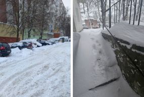Техніки не вистачає, тому в хід йдуть лопати: як розчищають двори будинків у Тернополі