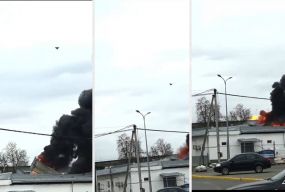 У мережі з'явилось відео моменту падіння шахедів у Тернополі