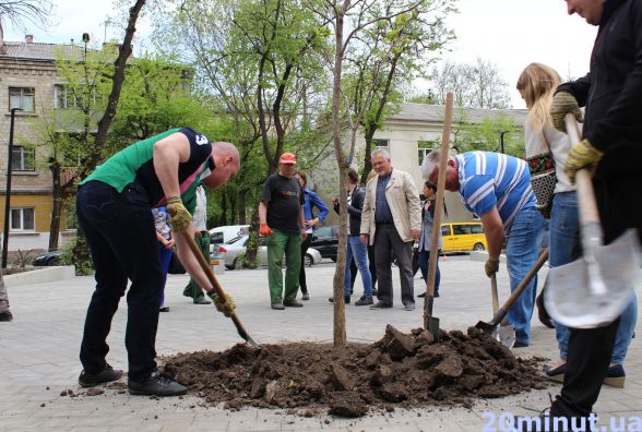 У "Сквері волонтерів" висадили 27 нових дерев та 100 кущів