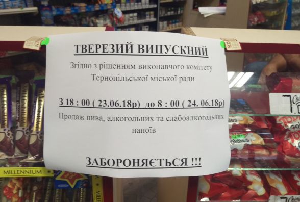 Футбол без пива, побачення без вина. Як у магазинах виконують рішення про "тверезий випускний"
