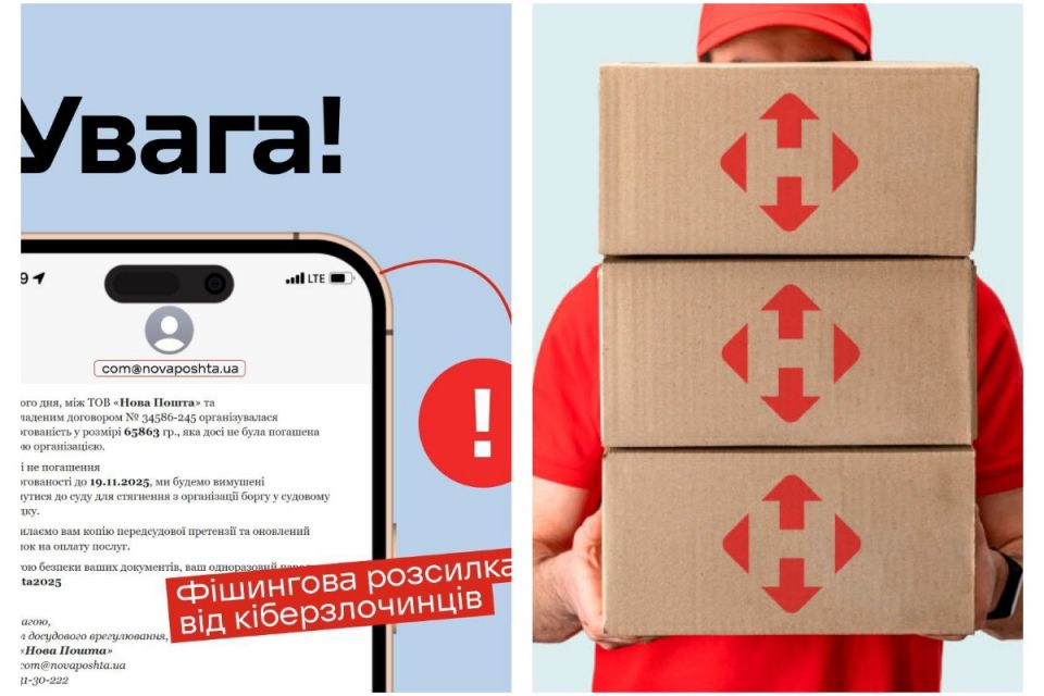 «Нова Пошта» попередила про розсилку фейкових листів від імені компанії