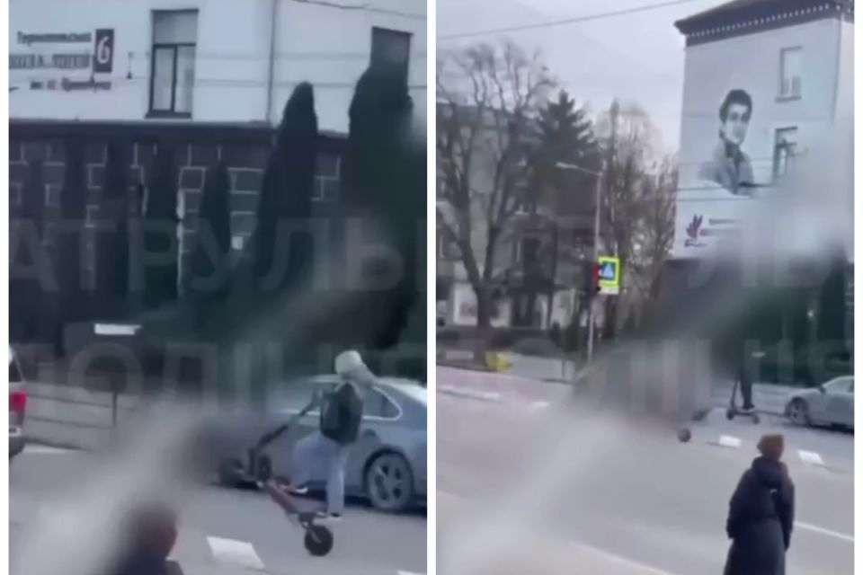 На Руській двоє дітей влаштували небезпечну поїздку на самокатах