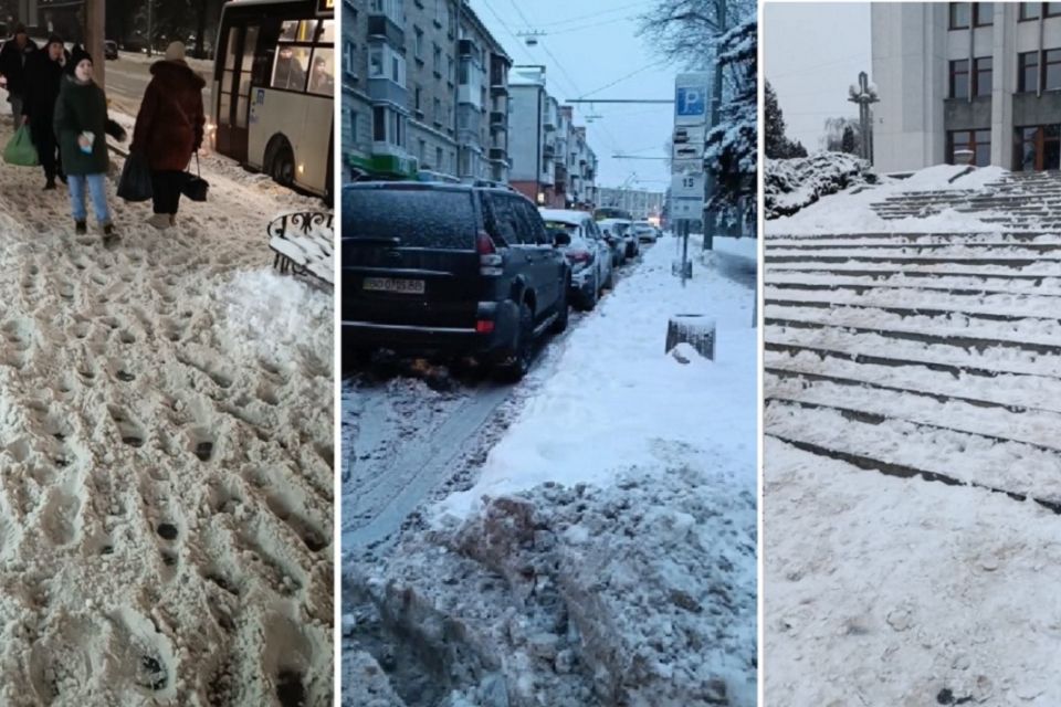 Каша на тротуарах і дорогах. Яка ситуація в Тернополі? (ОНОВЛЮЄТЬСЯ)