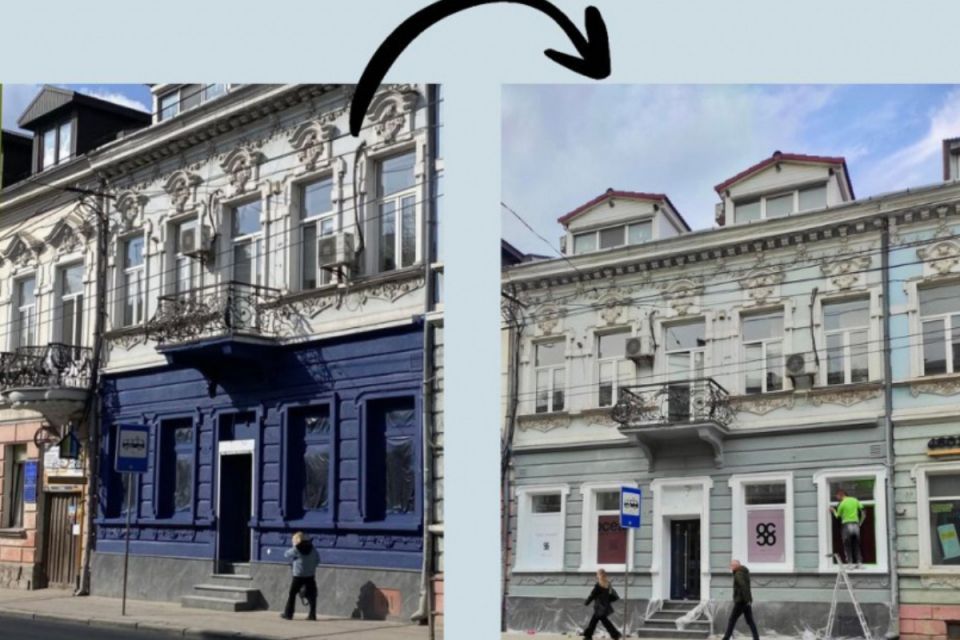 Було-стало: фасад будинку на Руській, 33 перефарбували