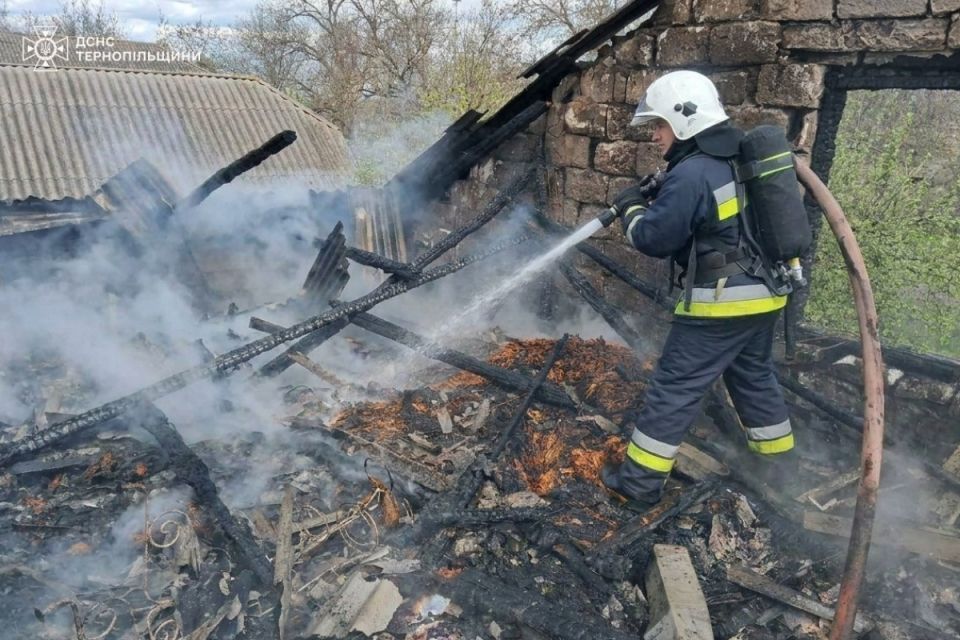 На Тернопільщині протягом доби рятувальники ліквідували шість пожеж