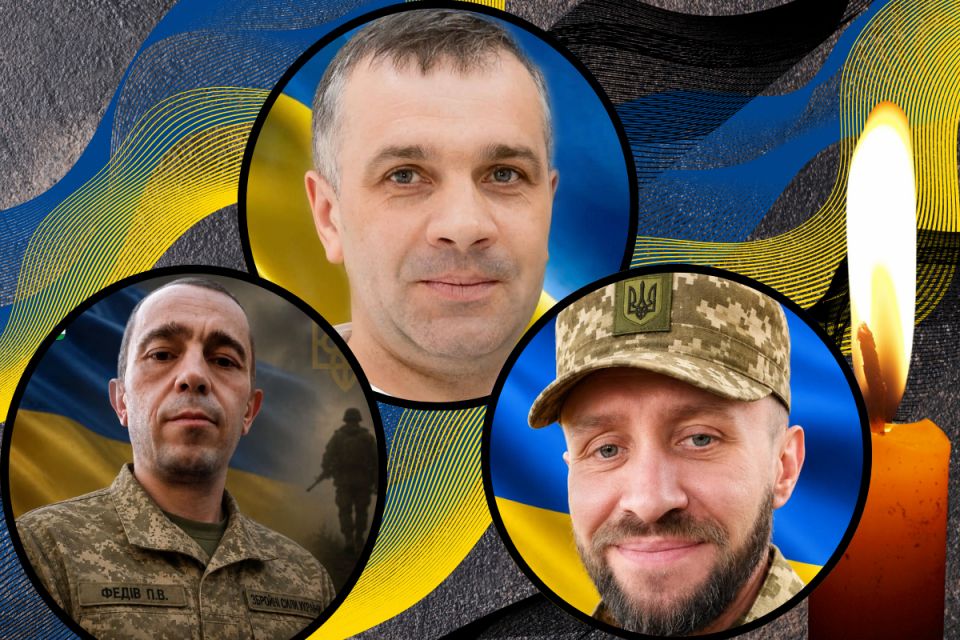 На війні загинули Герої Олег Шелетин, Юрій Пушкар, Петро Федів та Володимир Паламарчук