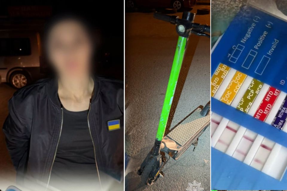 Тернополянку в стані наркотичного сп'яніння уже втретє за рік зупинили за кермом електросамоката