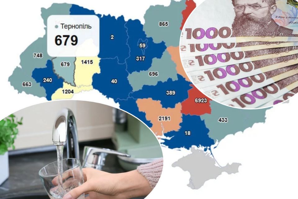 Сотні мешканців Тернопільщини отримали провадження через борги за воду від початку року