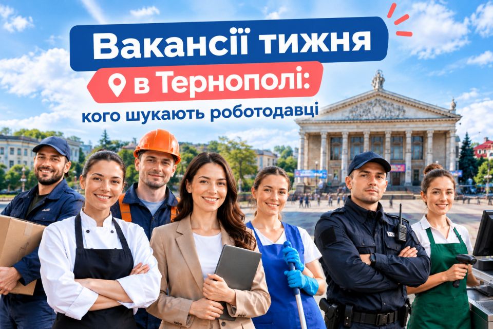 Вакансії тижня в Тернополі: кого шукають роботодавці (оновлено 14 жовтня)