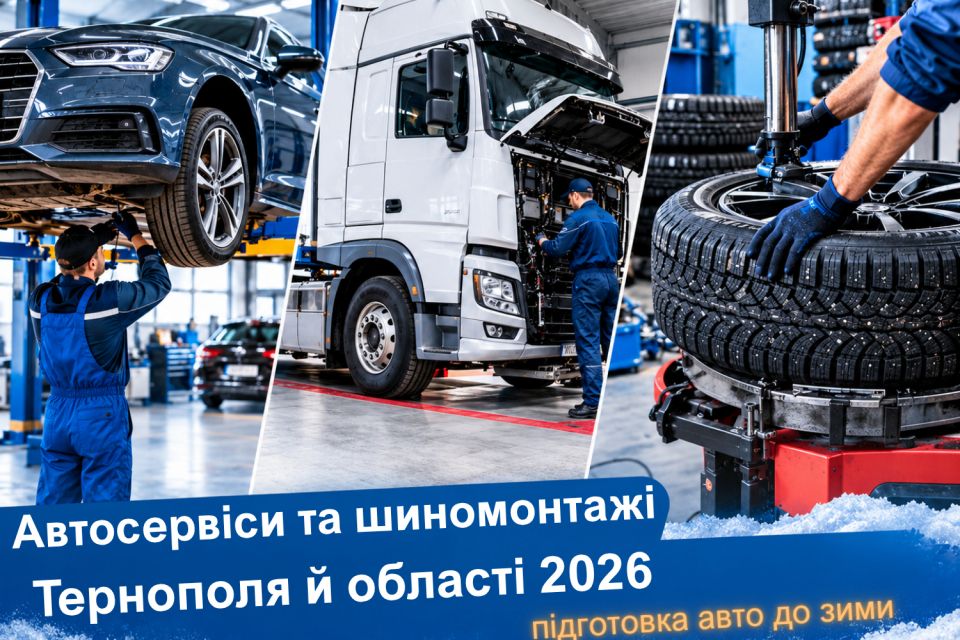 СТО та шиномонтажі Тернополя і області 2026:підготовка авто до зими, діагностика та ціни (партнерський проєкт)