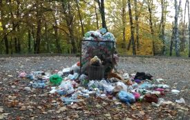 Фото дня: Під кінець сезону у Парку здоров'я - гори сміття і пропалені столи