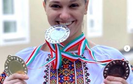Тернопільська гімнастка Анастасія Бачинська завоювала «золото», «срібло» та «бронзу» в Угорщині