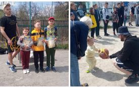 Переселенець з Харкова облаштував у Борщеві баскетбольний майданчик (ФОТО)