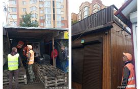 У Тернополі на Тернавського демонтували ще два кіоски (ФОТО)