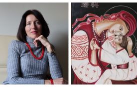 Іконописиця з Копичинець чекає чоловіка та сина з фронту і допомагає ЗСУ