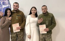 Два брати-захисники одружилися в Тернополі