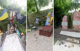У Києві вандали понівечили могили загиблих за Україну воїнів Да Вінчі, Джуса та Петриченка