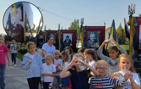 Голуби миру оберігають спокій Героїв: діти у Збаражі вшанували воєнів