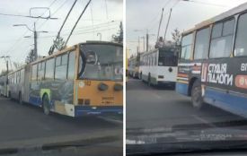 Чому майже на годину на дамбі Тернопільського ставу зупинилися тролейбуси (ОНОВЛЕНО)
