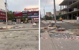 Біля «Подолян» перекрили дорогу. Що роблять і коли рух транспорту відновлять?