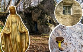 На Чортківщині Печеру Відлюдника «осучаснили» пластиком: місцевих вірян та чиновників критикують за псування пам’ятки