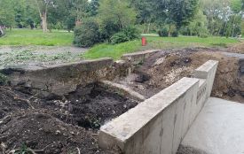 У парку «Сопільче» будують нову підпірну стіну за пів мільйона: навіщо