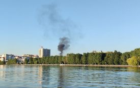 Горіла автівка у промзоні Тернополя
