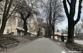 У Тернополі завершили облаштування безбар’єрного тротуару на проспекті Злуки