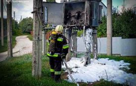У селі біля Тернополя згорів трансформатор