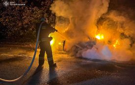 У селі Білецької громади вщент згорів легковий автомобіль