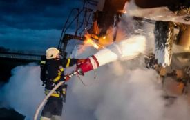 У полі неподалік Бучача згорів комбайн