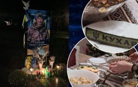 На столі кладуть шеврон і вірять, що Вифлеємська зоря тепер горить з особливою теплотою з неба