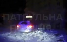 Через складні погодні умови Opel опинився у к'юветі