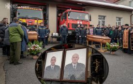 Тернопільщина прощається з рятувальниками Василем Танасишином та Романом Гнатівим, які загинули в аварії