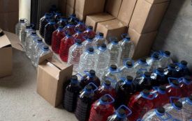 У Тернополі виявили підпільний склад, де розливали фальсифікований алкоголь в пляшки відомих брендів