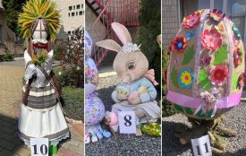 Зайченята, писанки і мотанка просто неба: у тернопільському садочку відкрили виставку до Великодня