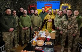 Військовослужбовці 44 окремої артилерійської бригади освятили великодні паски