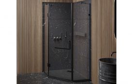 Дизайн без зайвого декору: скло в душовій + піддон «під камінь» як нова класика (на правах реклами)