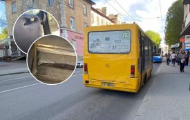 Дірки в сидіннях, бруд і обшарпана підлога: чому на рейсі 22 маршрутка в жахливому стані