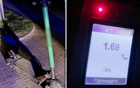 За добу в Тернополі оштрафували двох п'яних водіїв самокатів