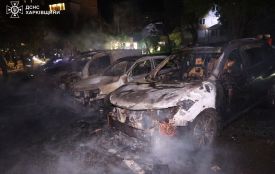 Вночі росіяни завдали ударів по Дніпру та Харову: у містах — пожежі, є постраждалі