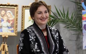 Підгрушна у Тернополі презентувала олімпійські медалі та свої рекордні вишивки