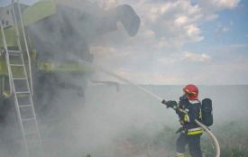 У полі на Тернопільщині горів комбайн