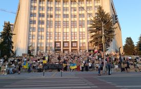 У Тернополі продовжують пікетувати на підтримку Михайла Федорова