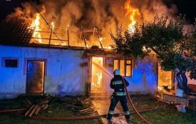 На Чортківщині вночі горіла будівля