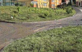Наслідки негоди: на Коновальця, 20 відкачали воду, але підвал і дорога досі у багнюці